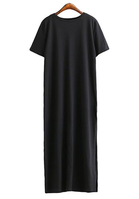 maxi t shirt dress with sleeves