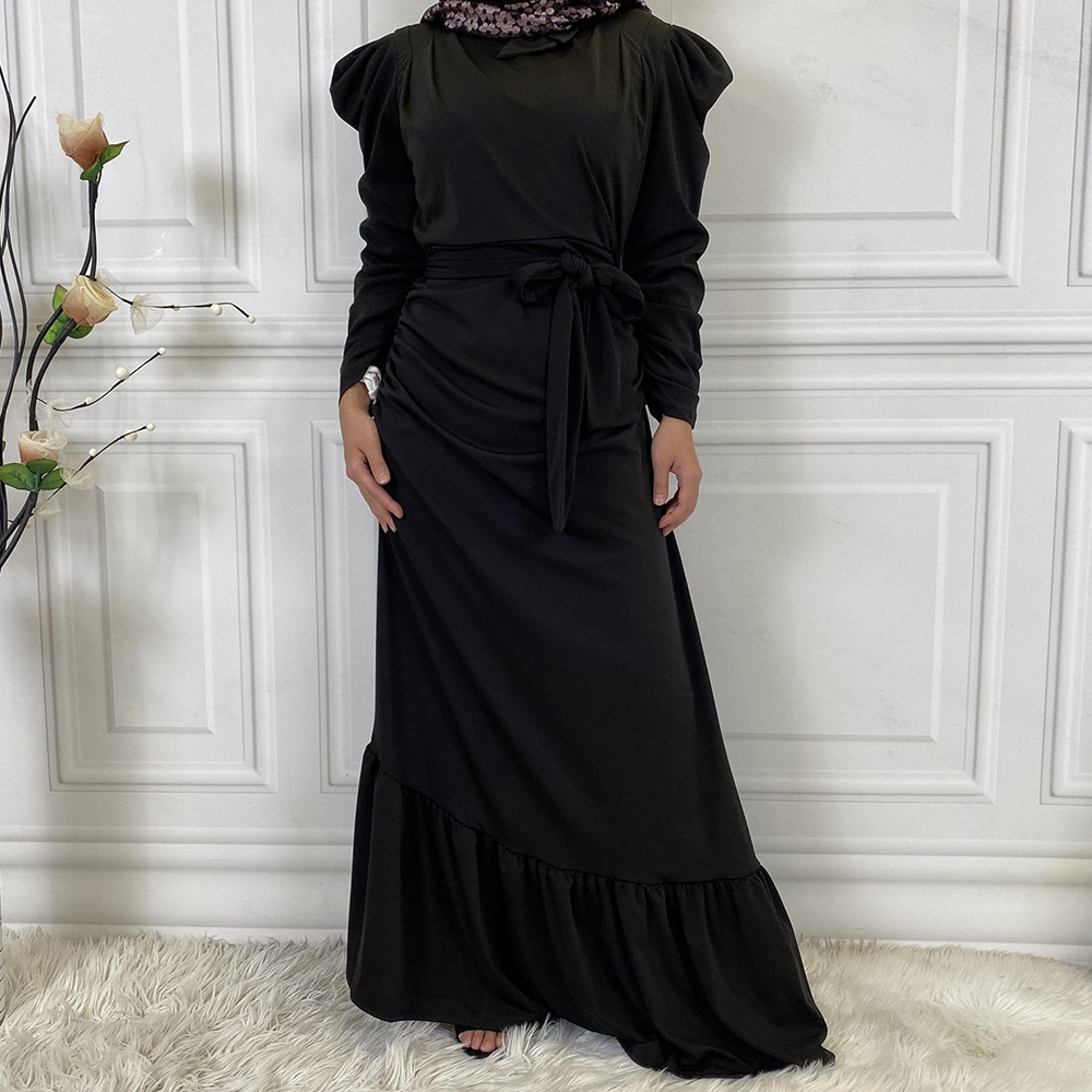 Long Sleeve Ruffled Maxi Party Dress | After Moda