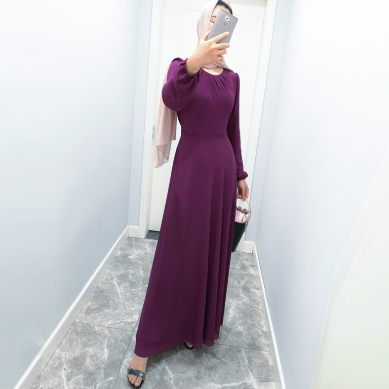 Chiffon Long Sleeve Gown – after MODA