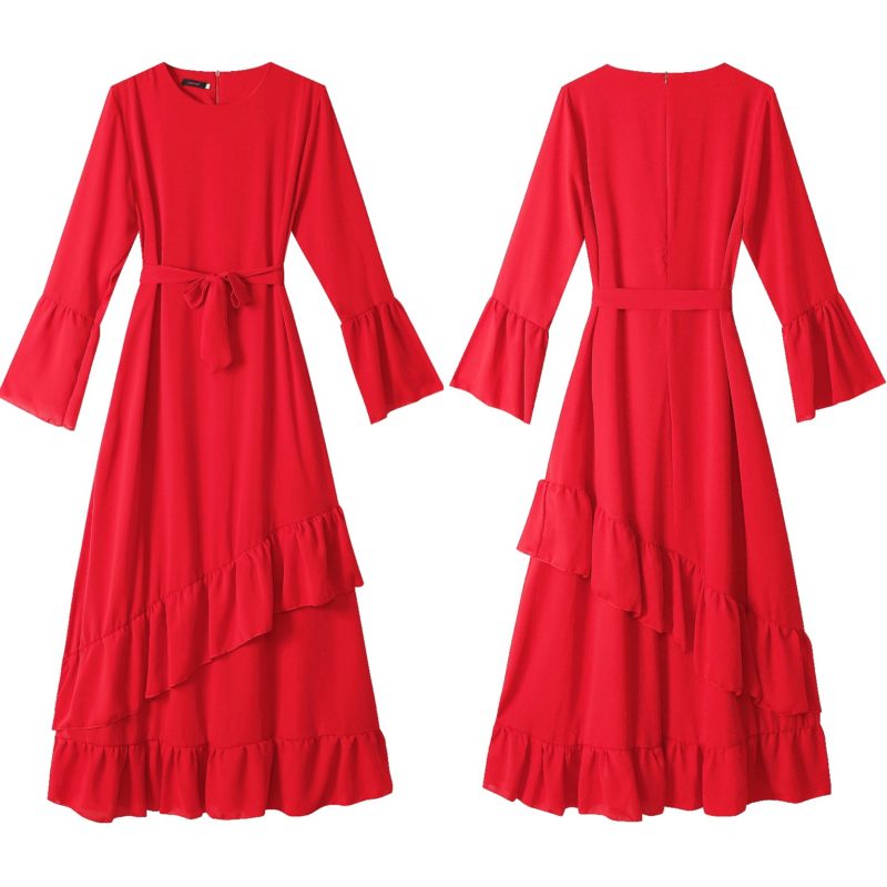 Classic Layered Ruffled Dress – after MODA