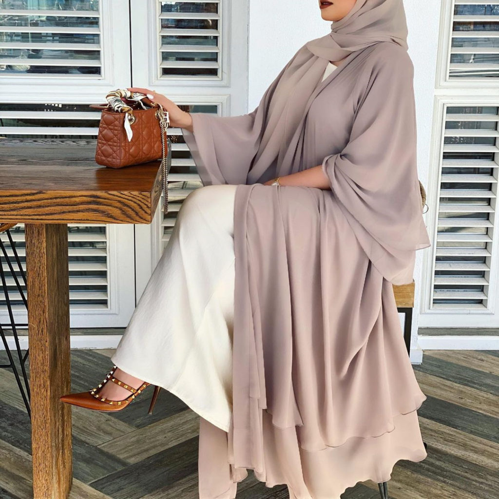 Open Front Chiffon Abaya – after MODA