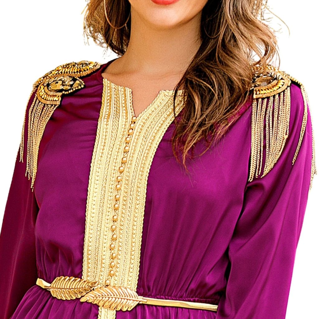 Elegant Satin Kaftan Dress – after MODA